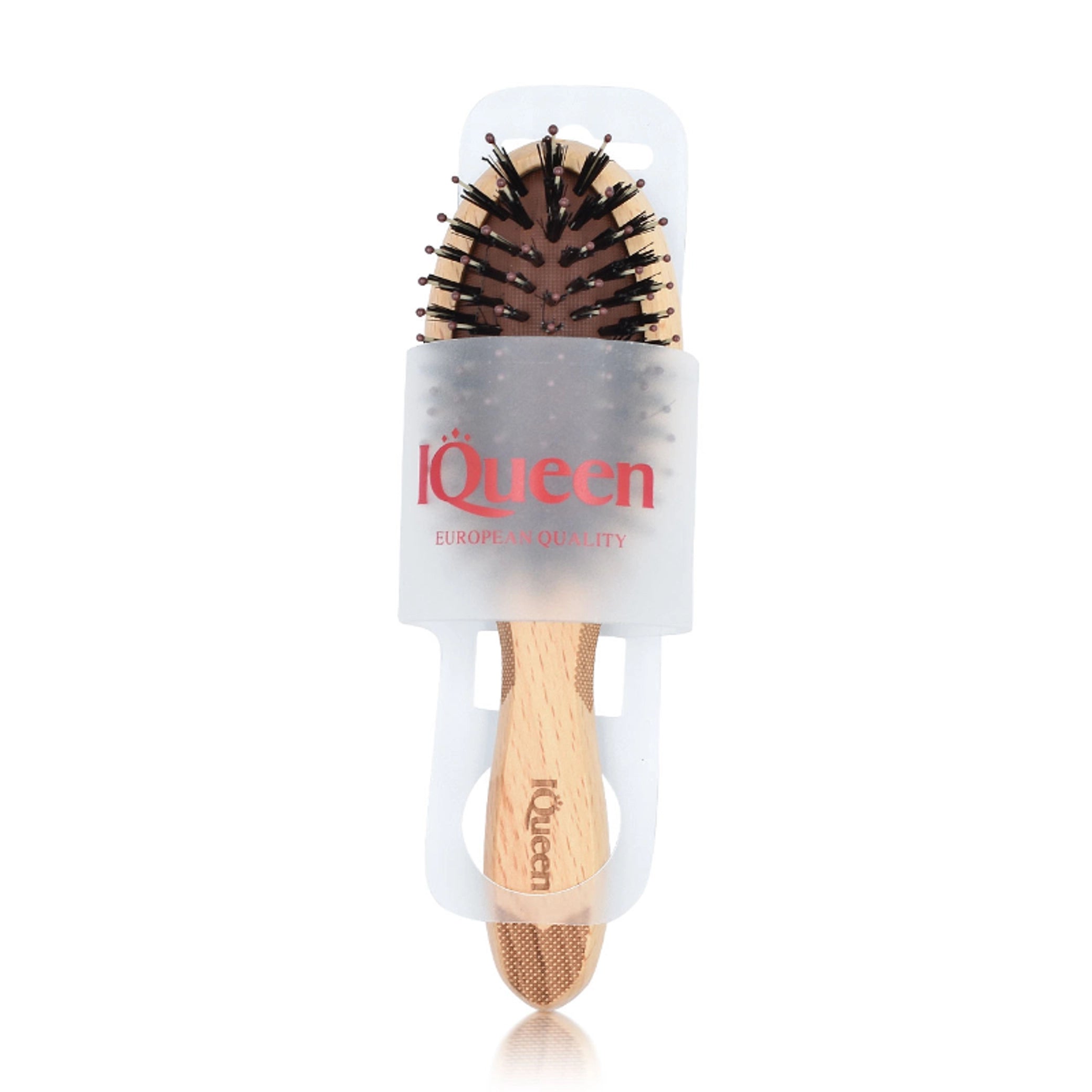Classic Wood Small Oval Porcupine Cushion Hair Brush 50x170mm