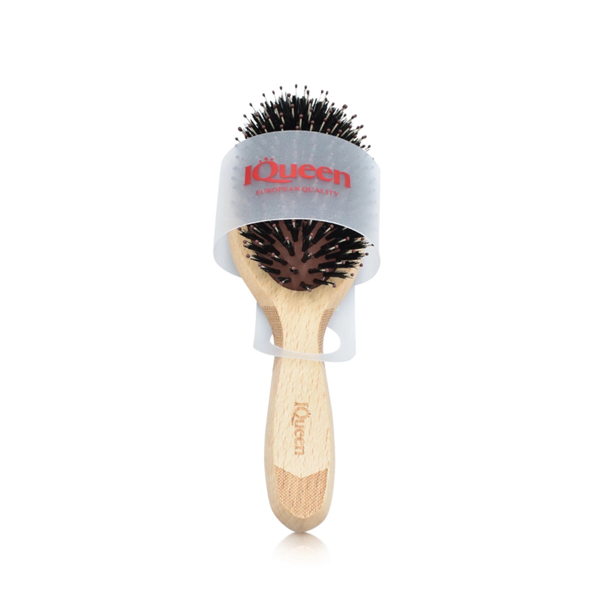 Classic Wood Large Oval Porcupine Cushion Hair Brush 65x225mm