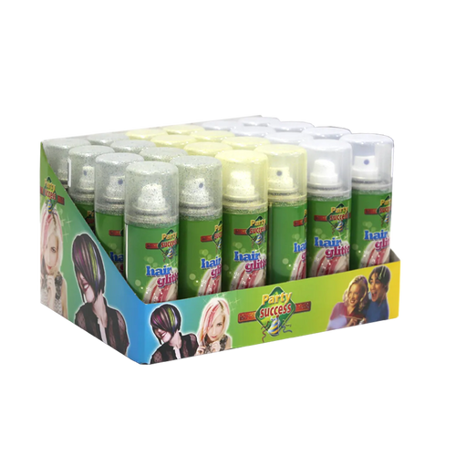 Party Success Hair Gitter Spray - Mixed Colors Box 24x125ml