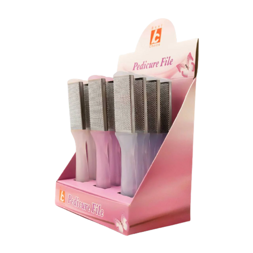 Dual Sided Stainless Steel & Sandpaper Foot File (BC-P-183D)