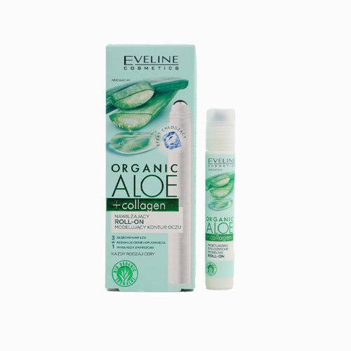 Organic Aloe + Collagen Moisturizing Roll-On Modelling Eye Contour 15ml