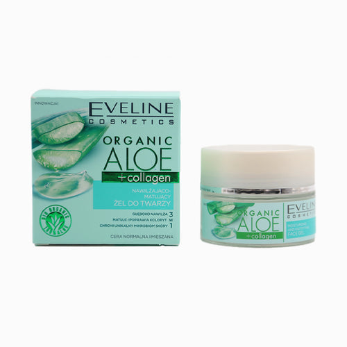 Organic Aloe + Collagen Moisturizing and Mattifying Face Gel 50ml