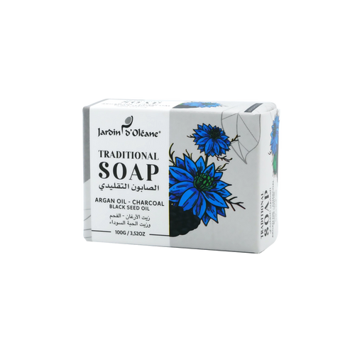 Traditional Soap with Argan Oil, Charcoal & Blackseed Oil 100g
