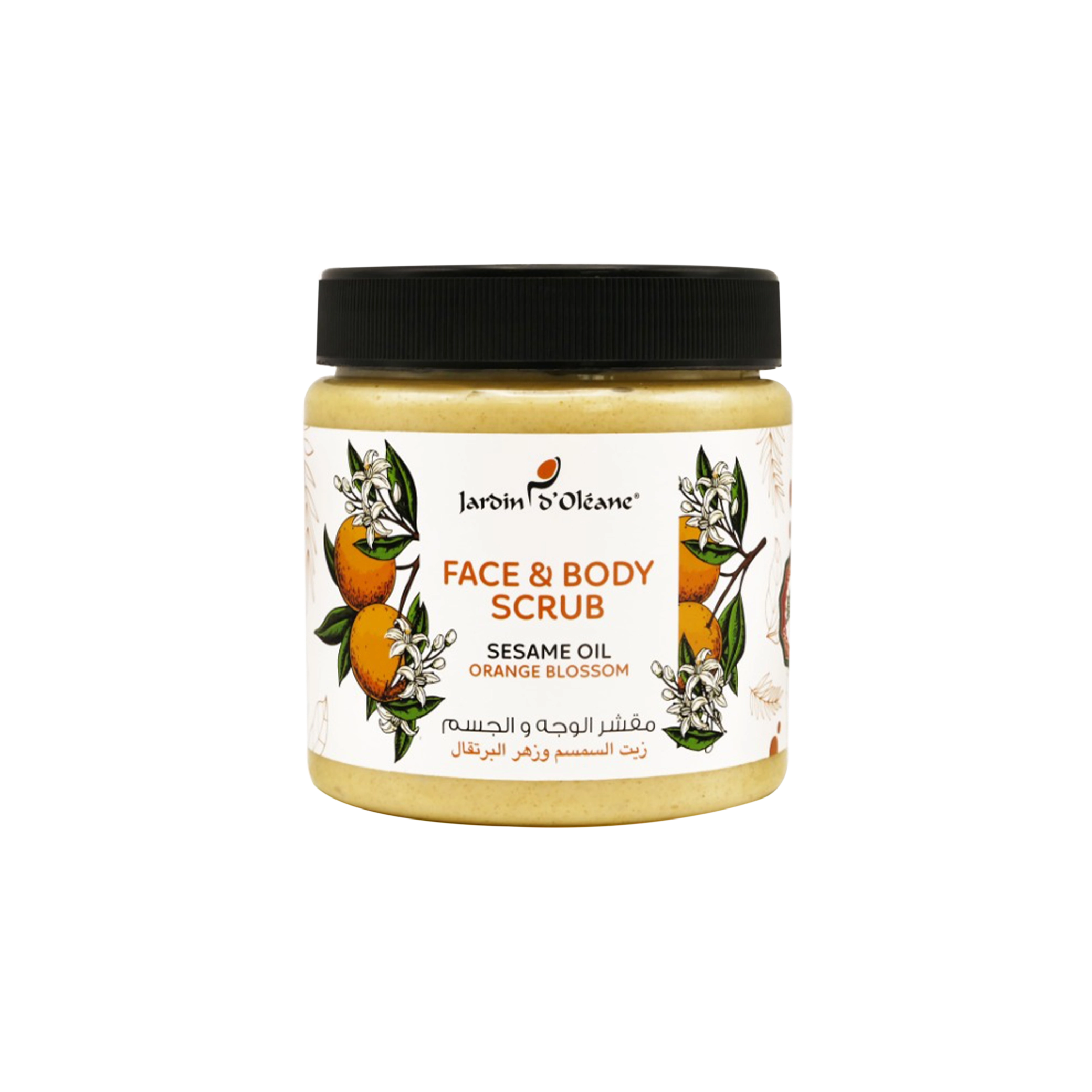 Face & Body Scrub with Sesame Oil & Orange Blossom 500ml