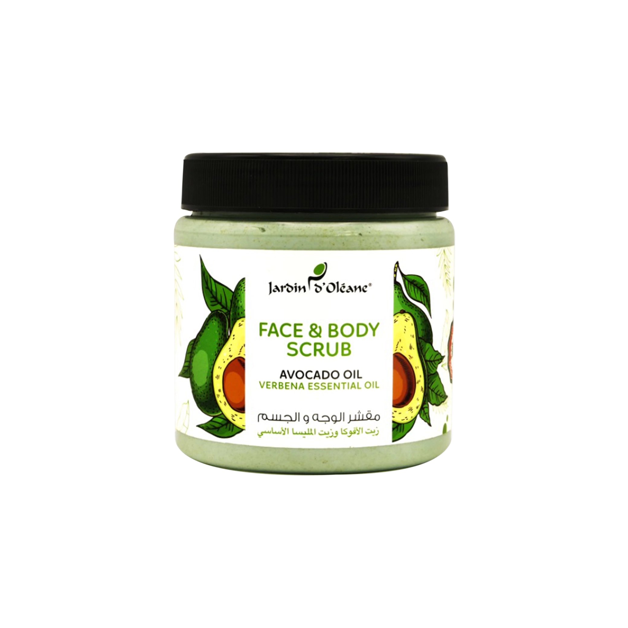 Face & Body Scrub with Avocado Oil & Verbeena Essential Oil 500ml