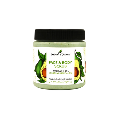 Face & Body Scrub with Avocado Oil & Verbeena Essential Oil 500ml