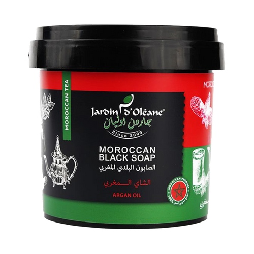 Jardin D'oleane Moroccan Black Soap With Moroccan Tea and Argan Oil 500g