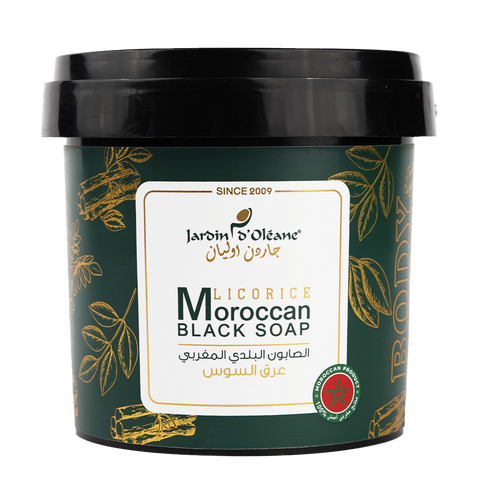 Jardin D'oleane Moroccan Black Soap With Lico Rice and Argan Oil 500g
