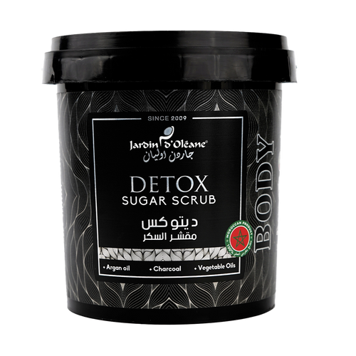 Jardin D'oleane Detox Sugar Scrub with Charcoal and Argan Oil 600g