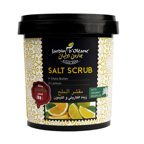 Jardin D'oleane Salt Scrub with Shea Butter, Lemon and Organic Argan Oil 800g