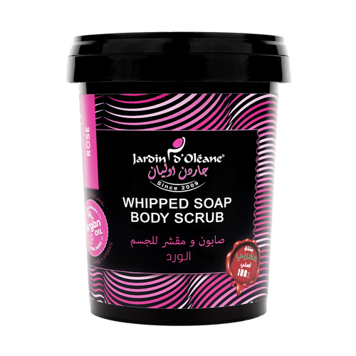 Rose Whipped Soap Body Scrub with Argan Oil 500g