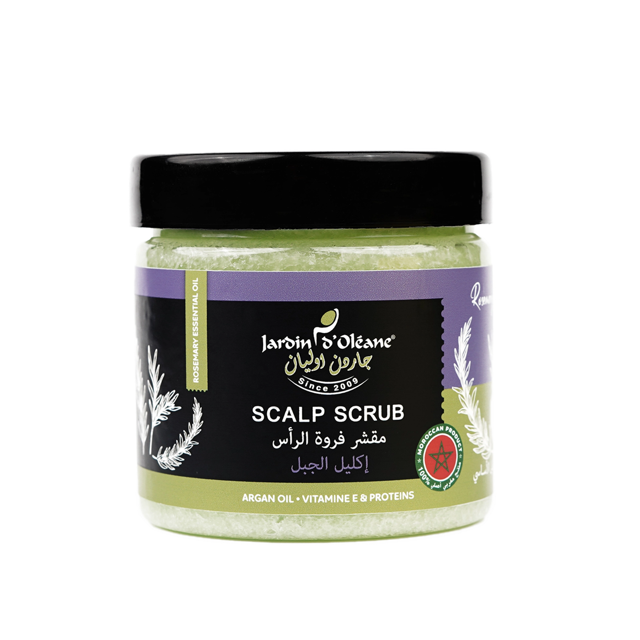 Jardin D'oleane - Scrub - Rosemary Essential Oil scalp Scrub with Argan Oil and Vitamin E 250g