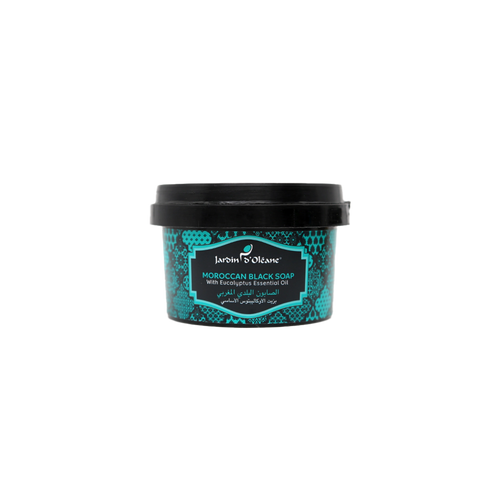Jardin D'oleane Moroccan Black Soap with Eucalyptus Essential Oil 250g