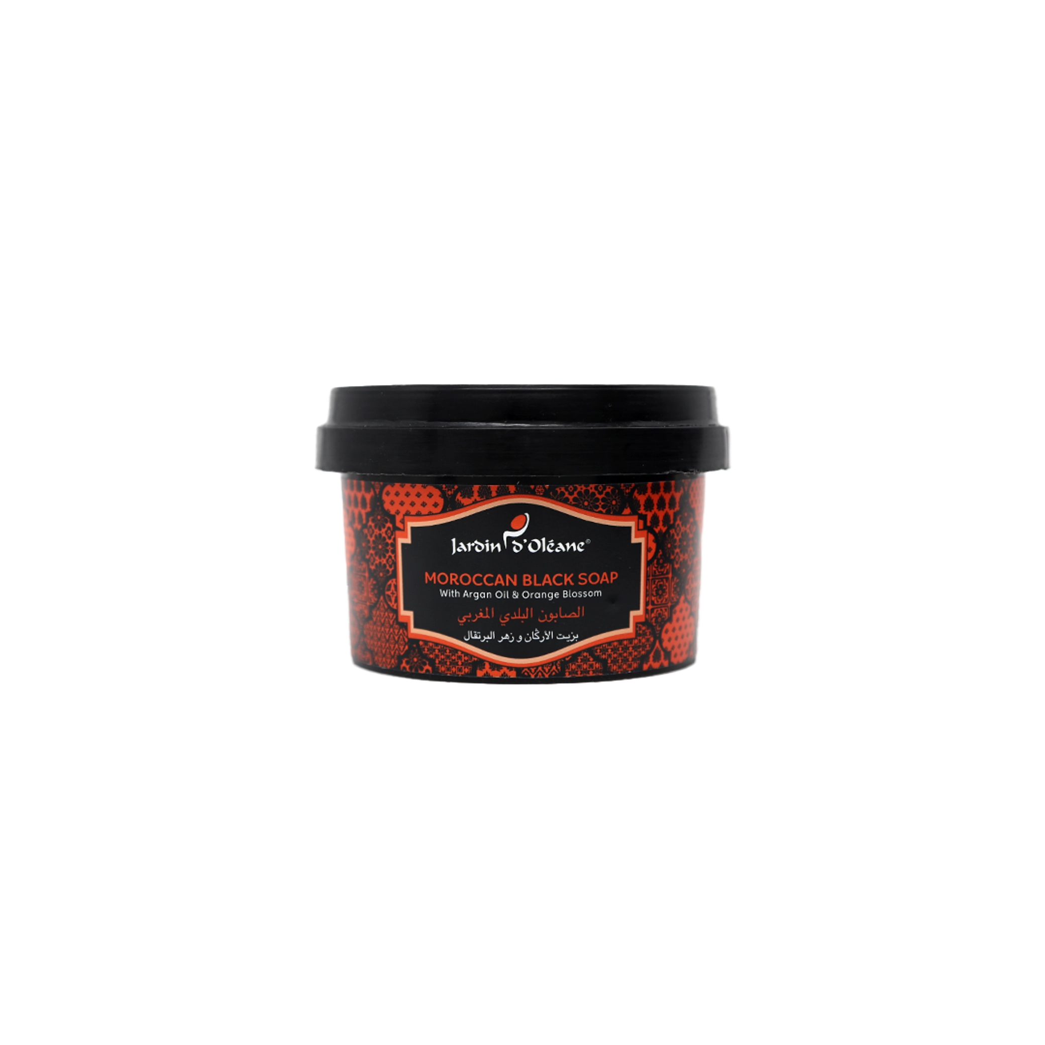 Jardin D'oleane Moroccan Black Soap With Argan Oil & Orange Blossom 250g