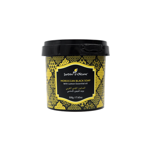 Jardin D'oleane Moroccan Black Soap With Lemon Essential Oil 500g