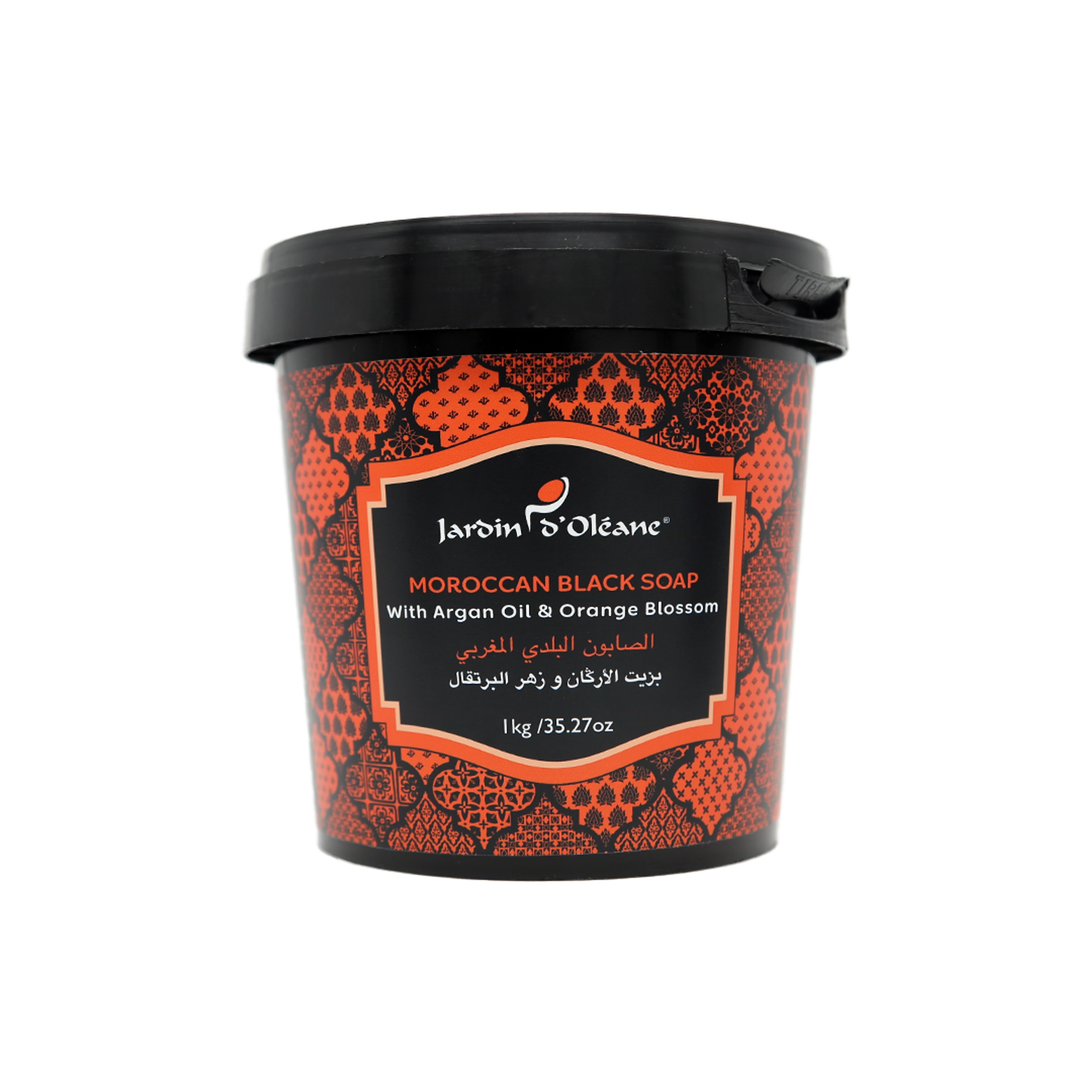 Jardin D'oleane Moroccan Black Soap with Argan Oil & Orange Blossom 1kg