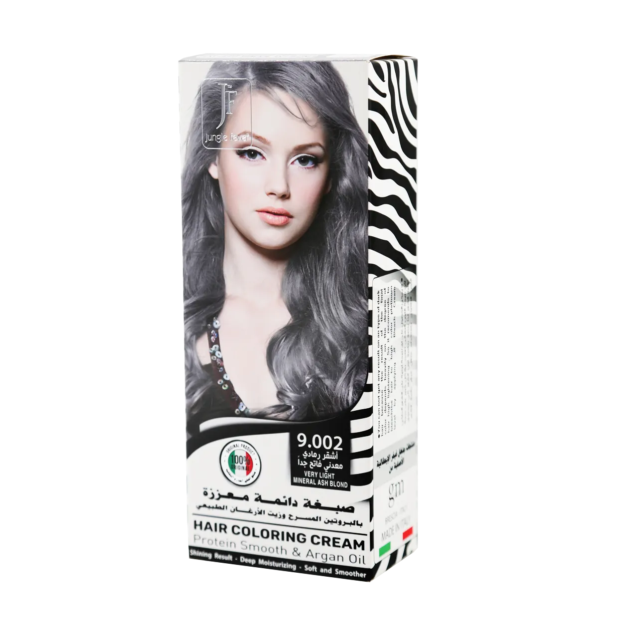 Jungle Fever - Hair Color Kit - Hair Coloring Cream Kit 9.002 Very Light Mineral Ash Blond