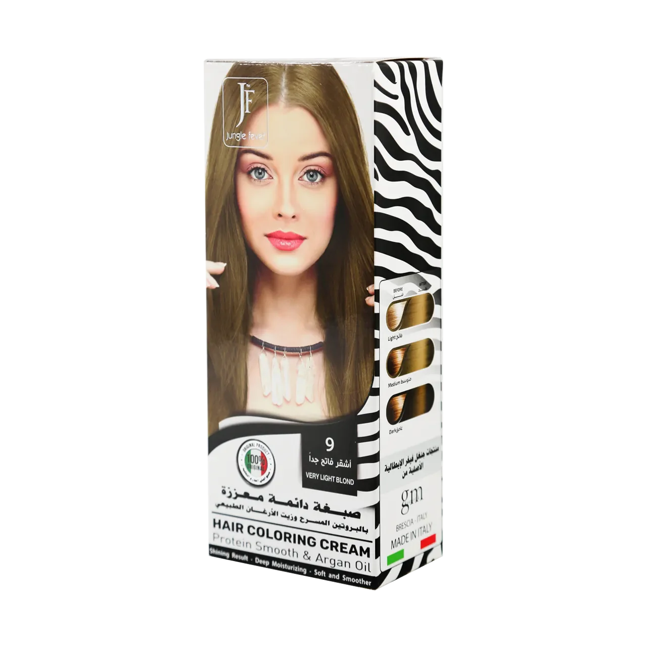 Jungle Fever - Hair Color Kit - Hair Coloring Cream Kit 9 Very Light Blond