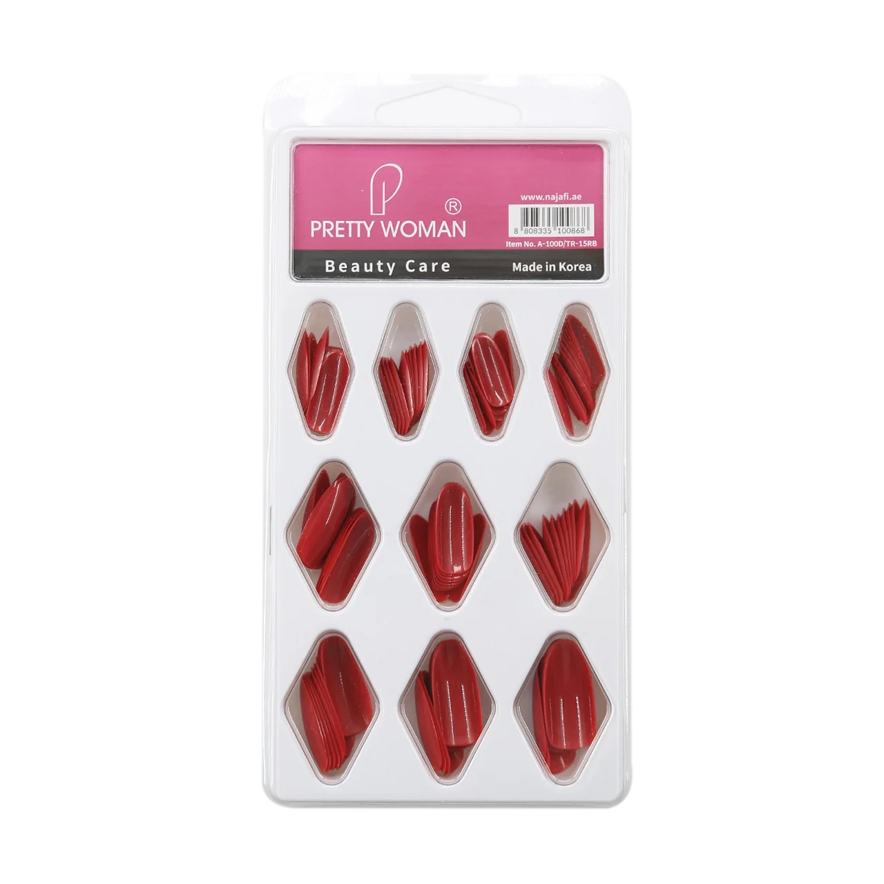 Red Nail Tips Set (100 Tips) TR-15RB