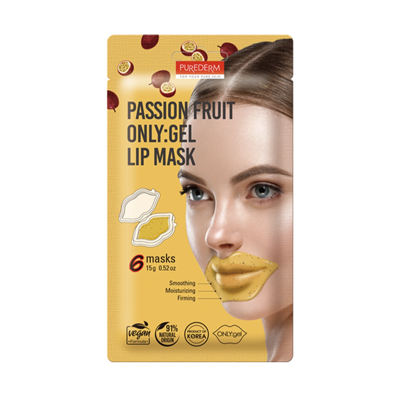 Passion Fruit ONLY:gel Lip Mask (6 Masks)