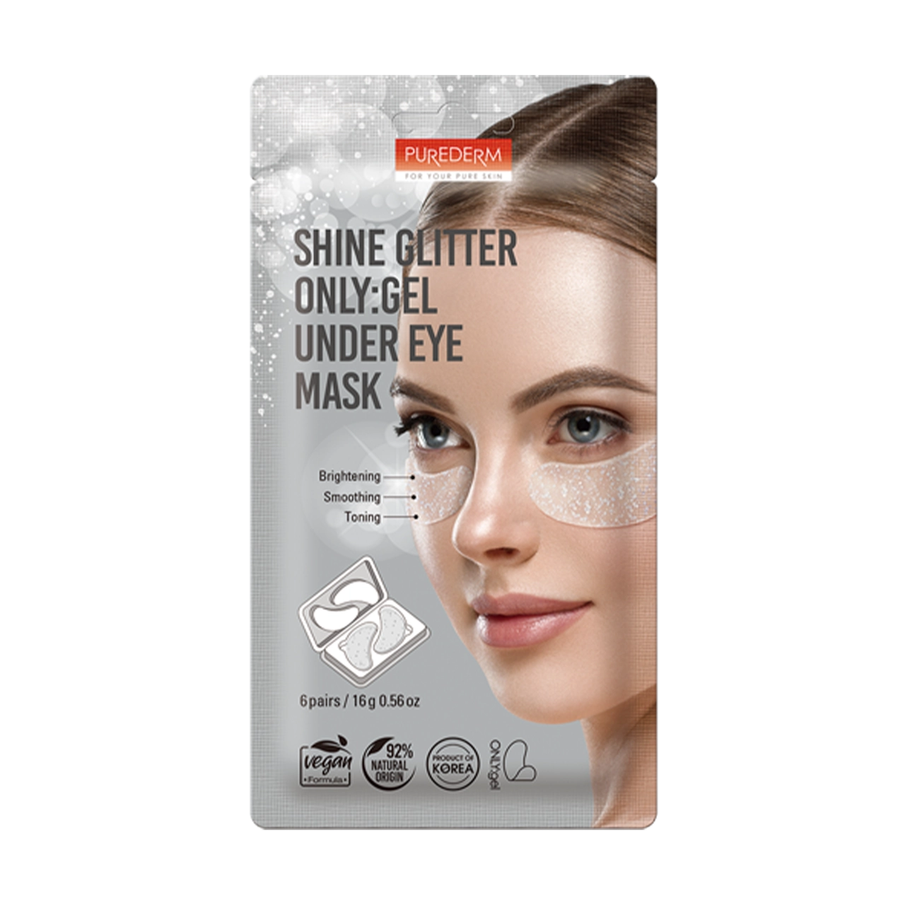 Shine Glitter ONLY:gel Under Eye Mask (6 Pairs)
