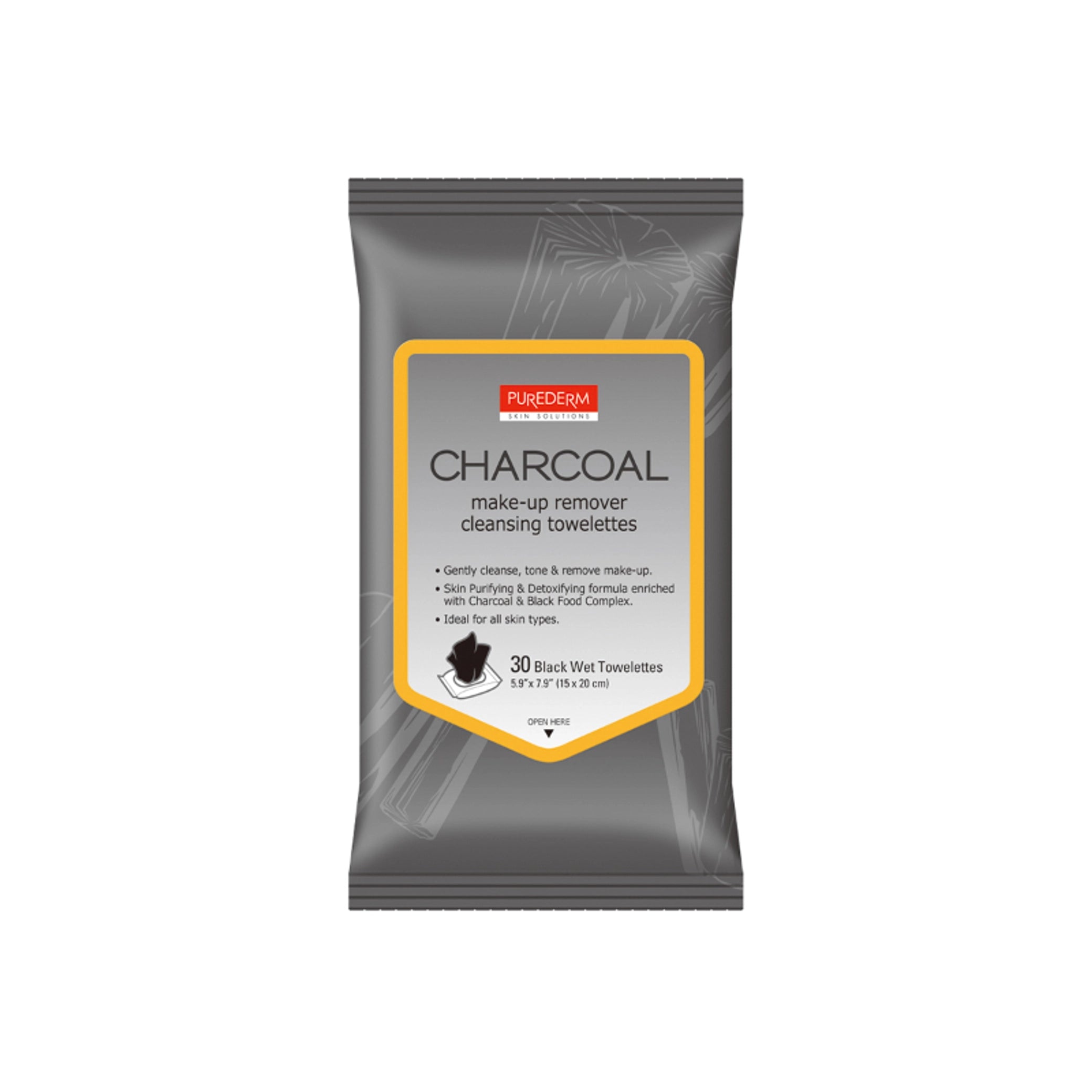 Charcoal Purederm  Remover Cleansing Towelettes