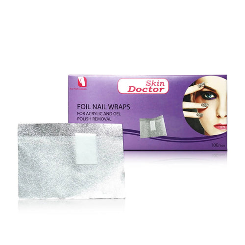 100 Pieces Foil Nail Wraps