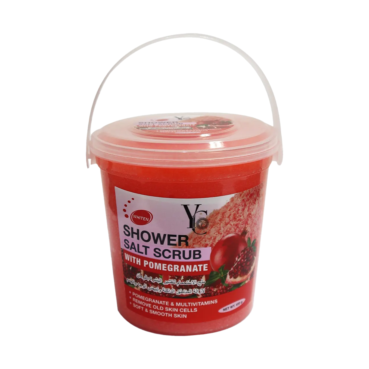 Shower Salt Scrub with Pomegranate 450g