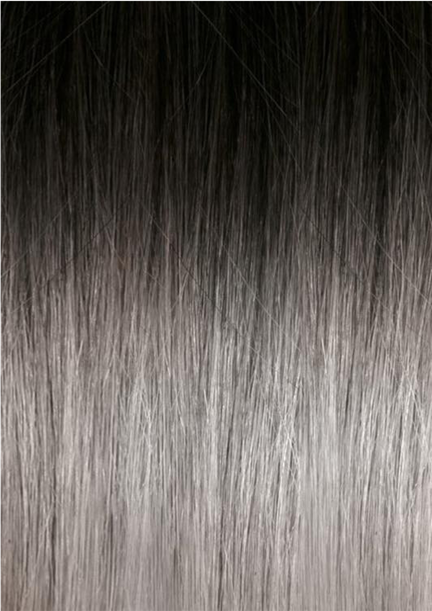 Seiseta - Hair Extension - Tape-in Classic Hair Extension 6 Strands Ombre 1B/Silver 50/55CM 15GR