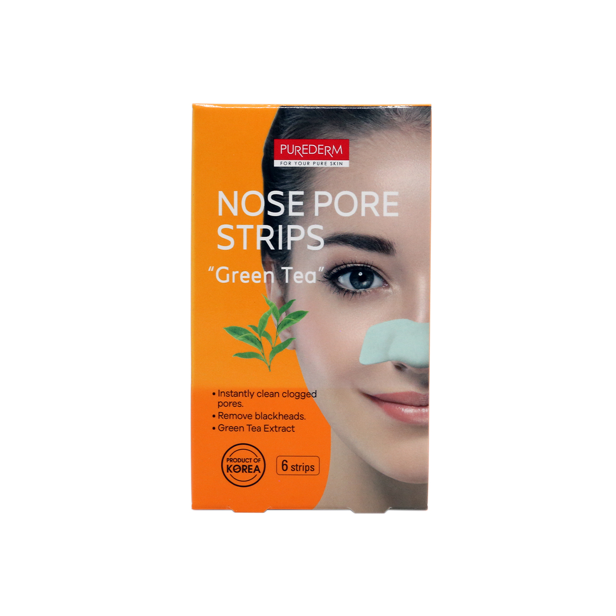 15-8809052586539-PU-ADS261 -Pure Derm Nose Pore Strips – Green Tea 6strips 1