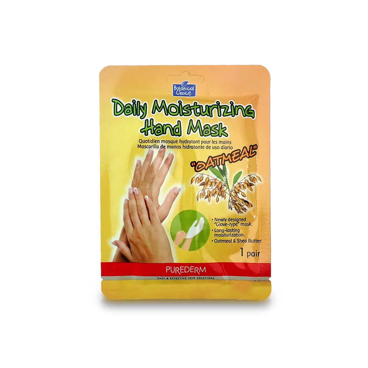 21-8809052586836-PU-ADS288-Pure Derm Daily Moisturizing Hand Mask Oatmeal