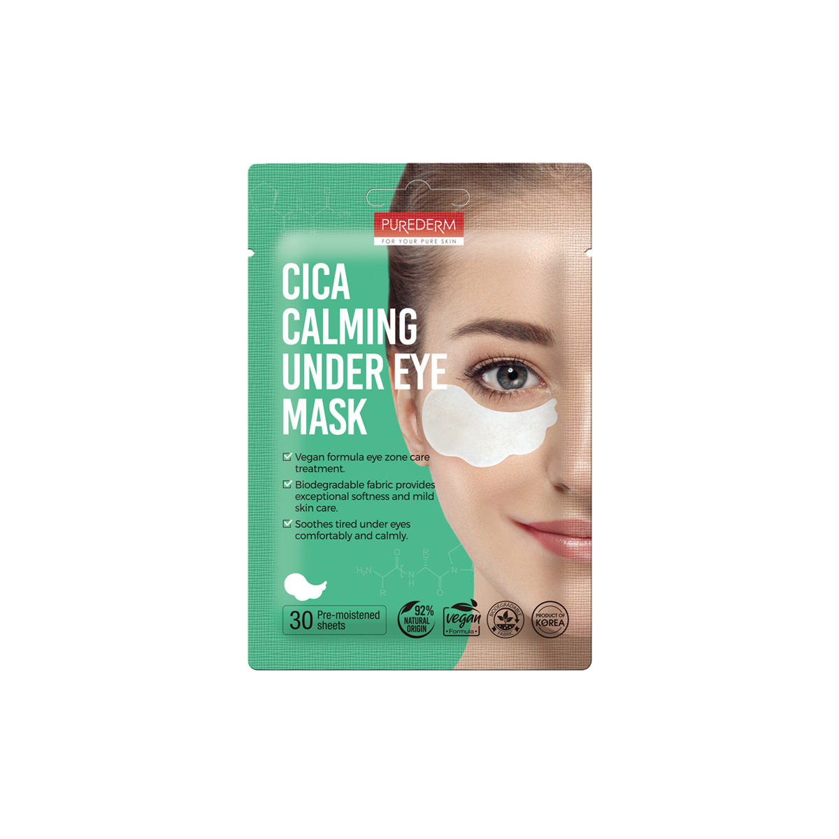 142-8809738321188-ADS-713-Purederm Cica Calming Under Eye Mask (30 Pre-moistened sheets)