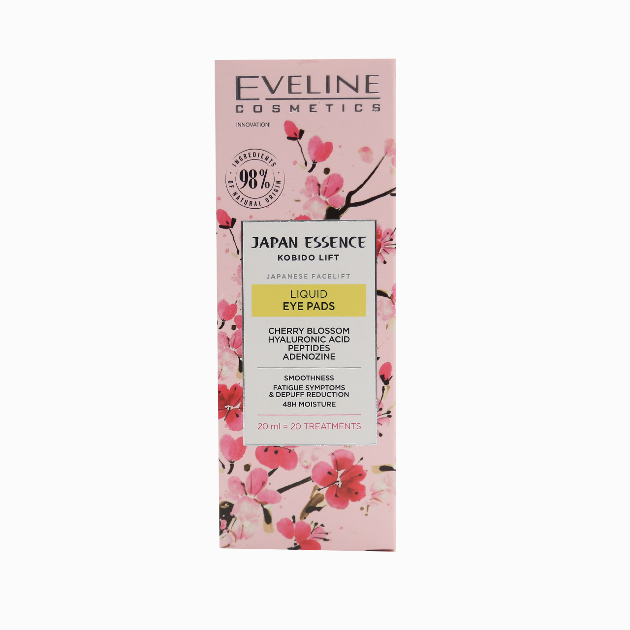 160-5903416035855-Eveline Cosmetics Japan Essence Kobido Lift Cherry Blossom Liquid Eye Pads 20ml