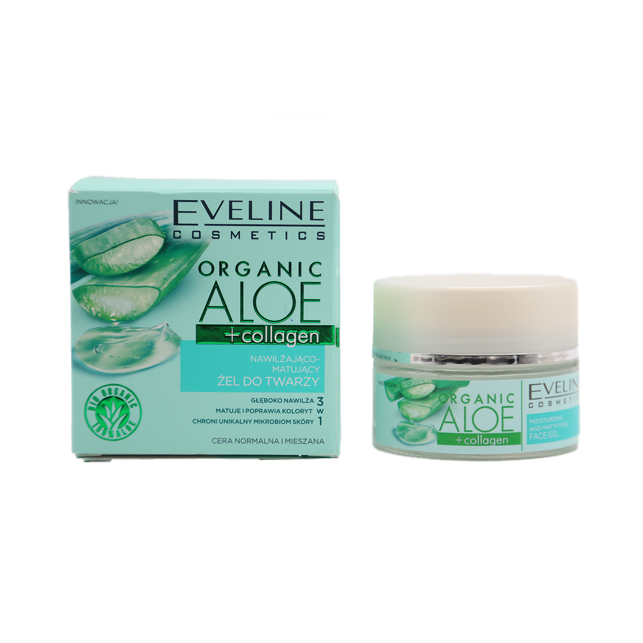 192-5903416026952-Eveline Cosmetics Organic Aloe + Collagen Moisturizing and Soothing Face Cream Gel 50ml