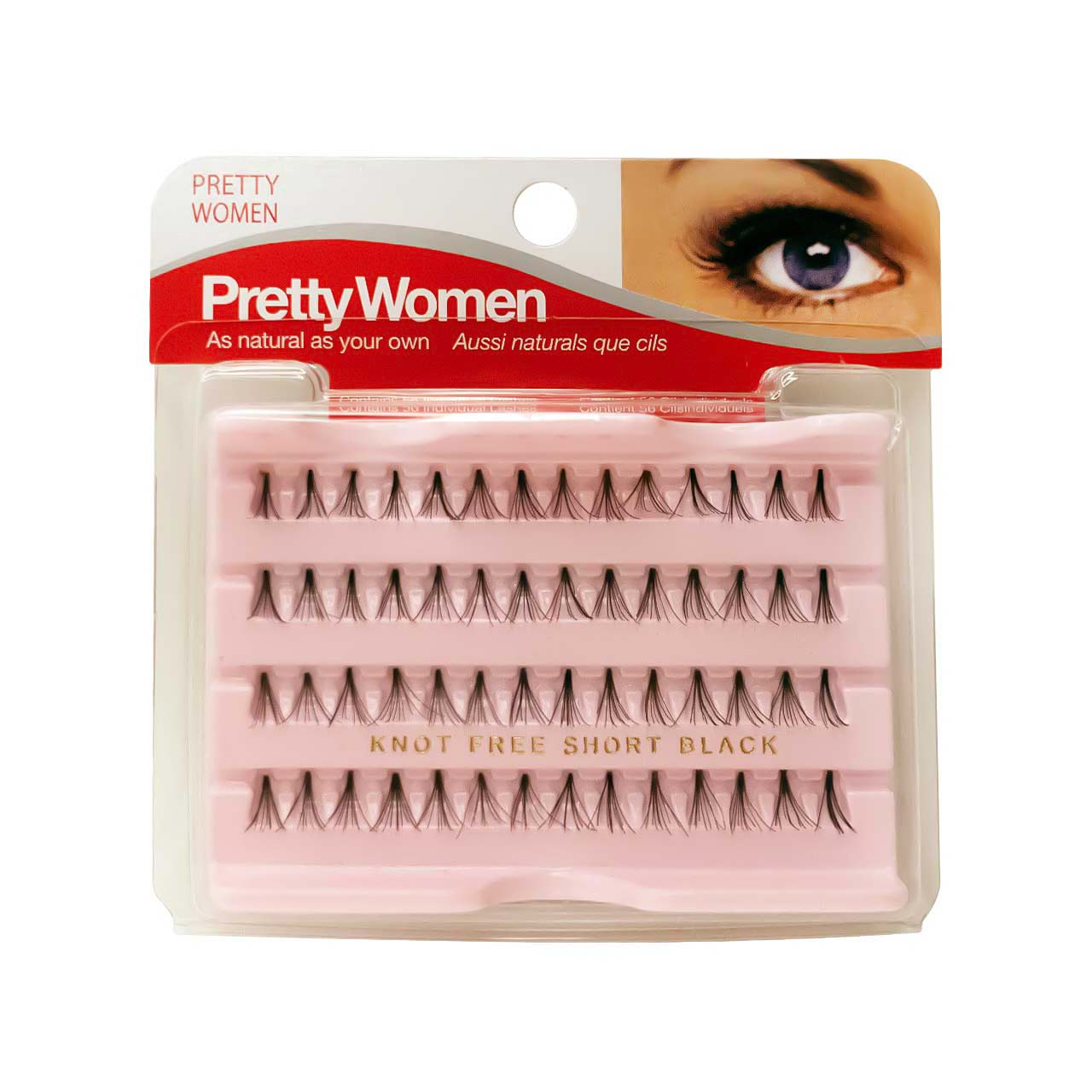 52-8007450813237-PW-KES-MP- Pretty Women Individual Knot Free Eyelashes Medium