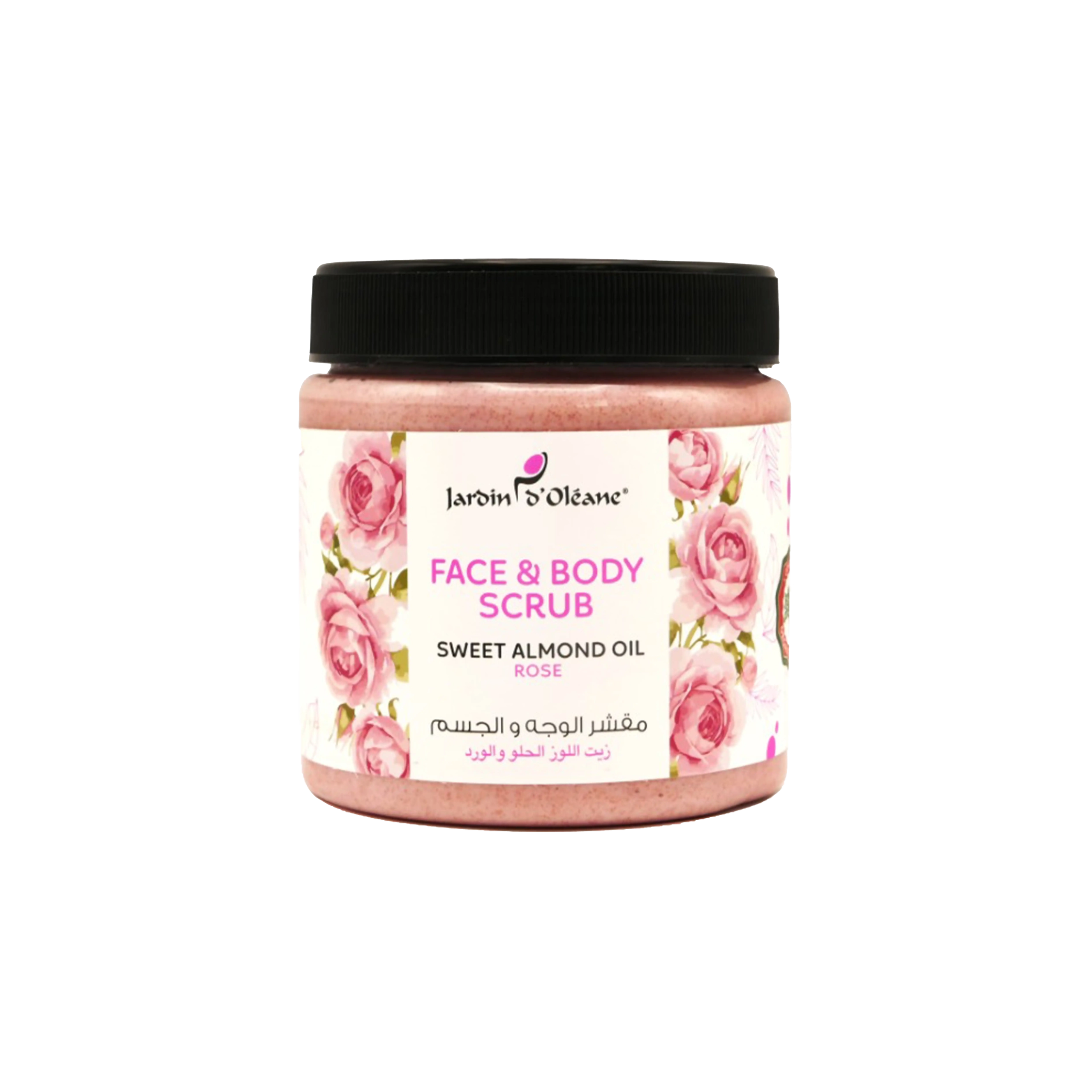 117-Jardin D’Oleane Face & Body Scrub with Sweet Almond Oil & Rose 500ml