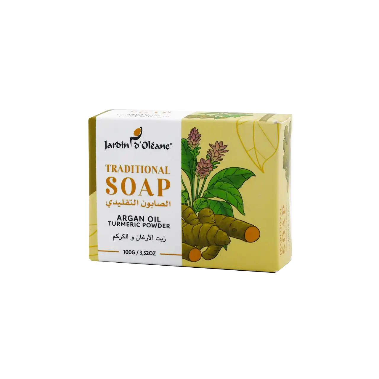 107 -Jardin D’Oleane Traditional Soap with Argan Oil & Turmeric Powder 100g