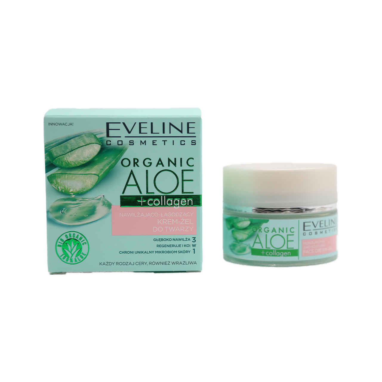 193-5903416027928-Eveline Cosmetics Organic Aloe + Collagen Moisturizing and Mattifying Face Gel 50ml