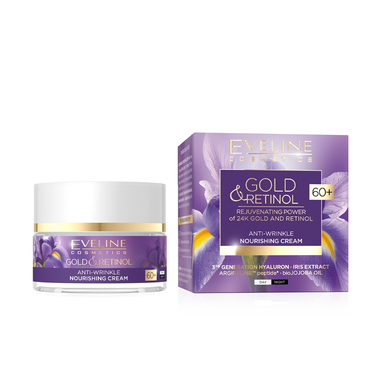 232-5901761995480-Eveline Cosmetics Gold & Retinol Anti-wrinkle Nourishing Cream 60+ 50ml